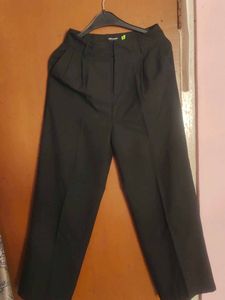 Wide Leg Black Trousers