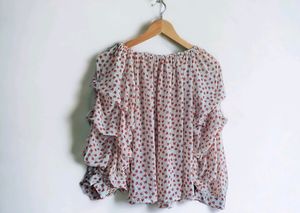 Rose Floral Printed Western Top