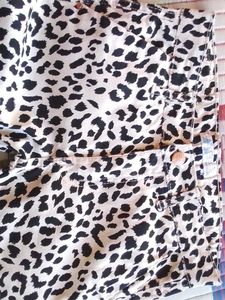 Cheetah Print Denim Jeans