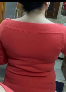 Coral Knit Pullover (boat shape neck)