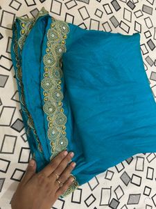 Teal Embellished Ethnic Skirt