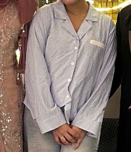 Striped Button-Down Top