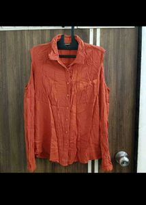 Being Human Cold Shoulder Button Down &amp; Jeans