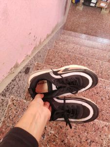 branded Black &amp; Grey Sneakers