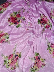Floral silk gown