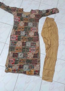 MIXED PRINTED HEAVY FESTIVE KURTA SET