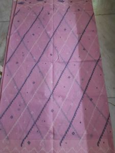 Beautiful Pink Cotton Jamdani Saree