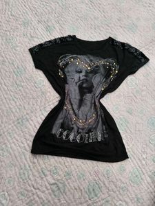 Y2k Black Graphic Tee