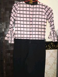 Chic Black &amp; Patterned Midi Dress