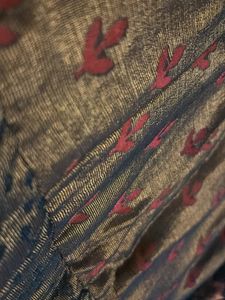 Metallic Leaf Print Fabric