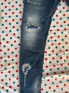 Rookies Blue wash Distressed jeans