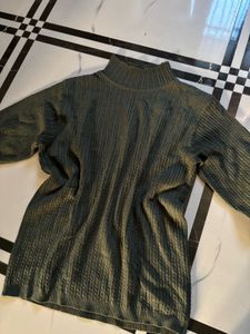 Green Turtleneck Sweater