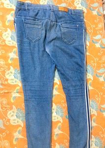 Striped Denim Jeans