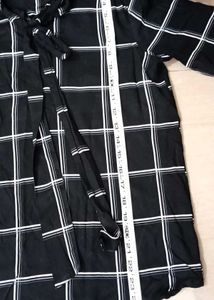 Black &amp; White Plaid Top