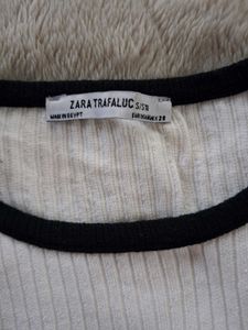 ZARA Ribbed Peplum Top