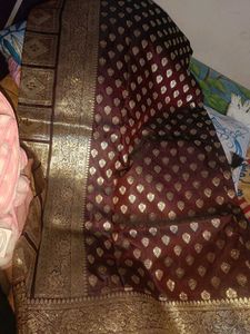 New pure silk heavy Bridal saree with blouse piece