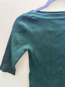 Green Ribbed sweater