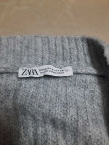Gray Knit Cardigan
