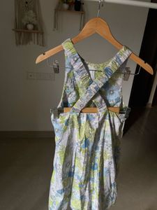 MNG FLoral Criss-Cross Short Dress