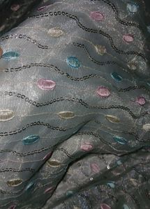 Pale Blue Sequin Party Skirt