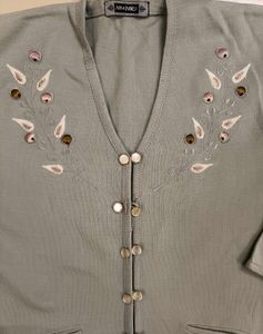 Embroidered Cardigan