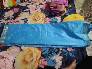 Zari Work Silk Saree With Blouse