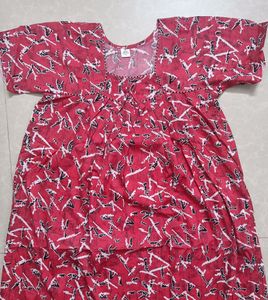 Red Colour Maxi Dress