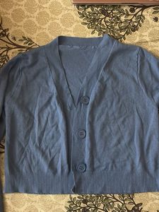 Cute Blue Button-Down Cardigan