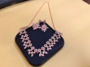 Elegant Rose Gold Flower Jewelry Set
