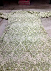 Green Printed Kurta