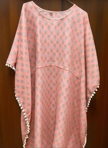 Pink Floral Kaftan Dress