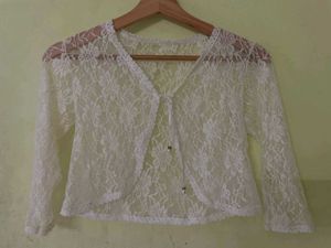 White Lace Bolero Shrug