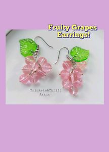 Handmade Earrings Grapes &amp; Orchids Combo Of 3