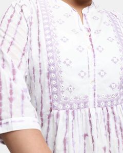 Diza by Westside Tie-Dye White Kurta