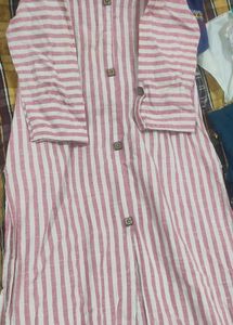 Striped Button-Down Kurti