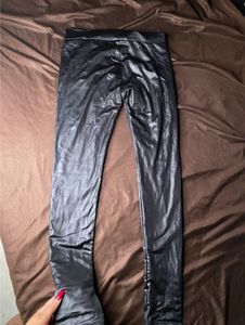 glossy leather bottoms