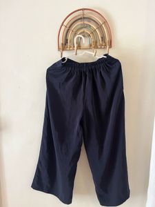 Navy Blue Wide Leg Pants