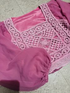 Pink Crochet Top