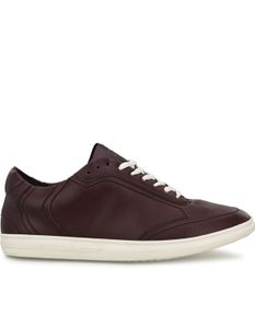 Burgundy Leather Sneakers - Size 10