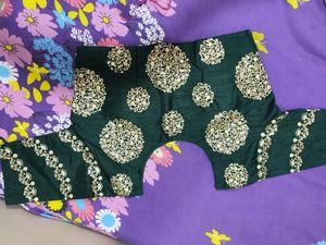 Dola Silk Heavy Embroidered Ready made Blouse