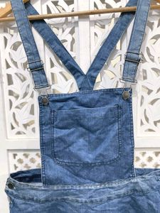 Imported Ice Denim Overall Dress B
