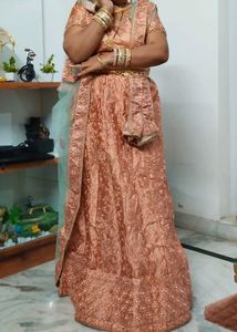 A Very Heavy Fully Embroidered Lehnga Choli Dupata