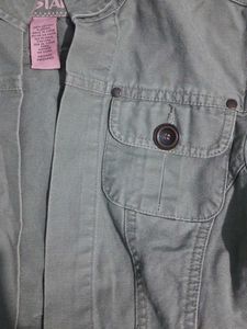 Olive Green Denim Jacket From Original Start Jeans