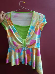 Combo Of Crop Top And Shirt