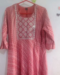 Peach Colour Kurtha Like New