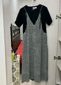 Black Korean Glittery Dress