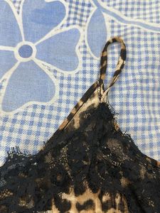 Leopard Print Cami with Lace