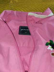 Cute Pink Embroidered Jacket
