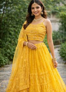 Gorgeous Yellow Lehenga Choli Set