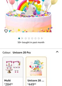 🆕 Unicorn Theme Cake Toppers